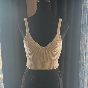 Cream Knit Women's Top